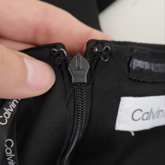 Calvin Klein Black Off the Shoulder 3/4 Bell Sleeve Whimsigoth Sheath Dress - Picture 13 of 15